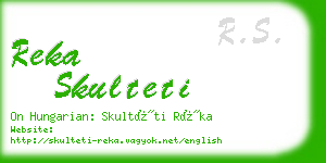 reka skulteti business card